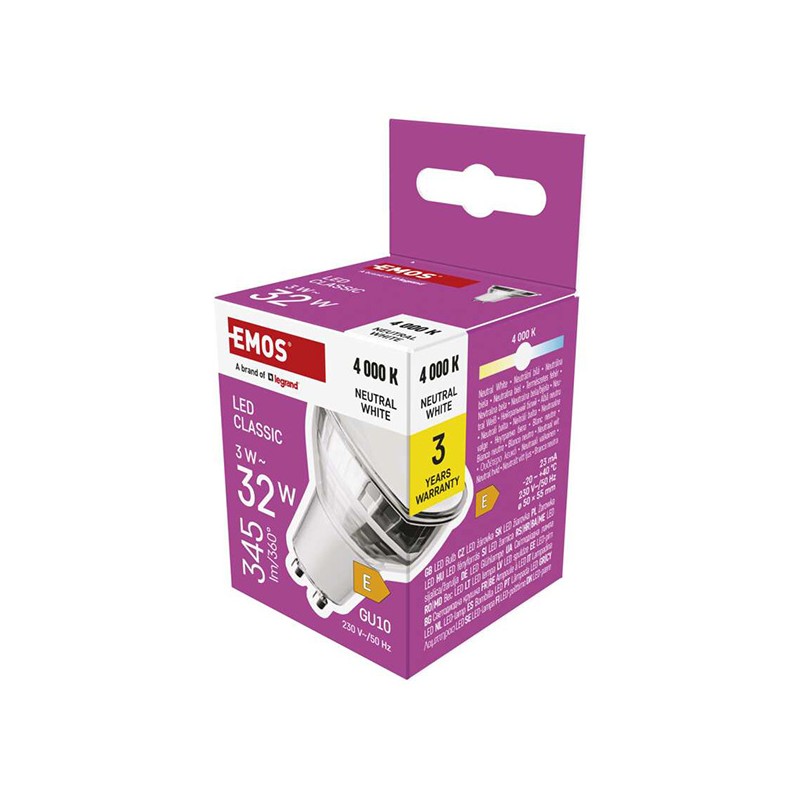 LED CLS MR16 3W(32W) 345lm GU10 NW 1525730427
