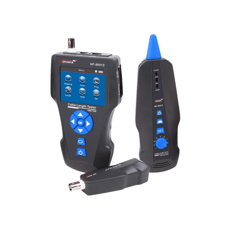 W-Star Tester kabelů UTP WSNF8601S, detektor kabelů Cat5, Cat6, Cat7, UTP, BNC, POE, Ping