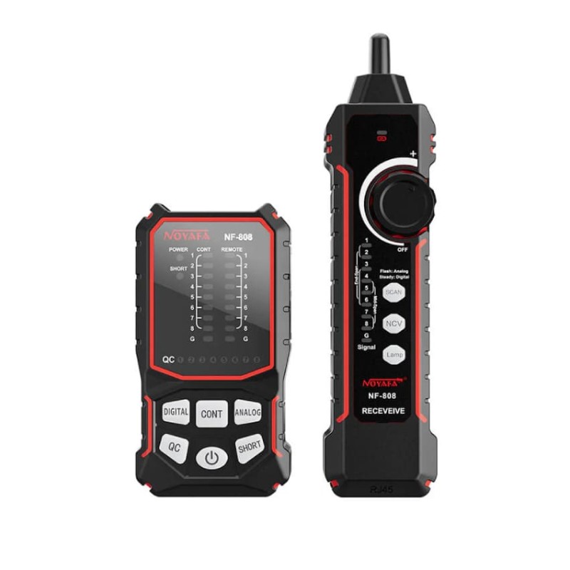 W-Star Tester kabelů UTP WSNF808, RJ45, RJ11, hledačka kabelů, NCV