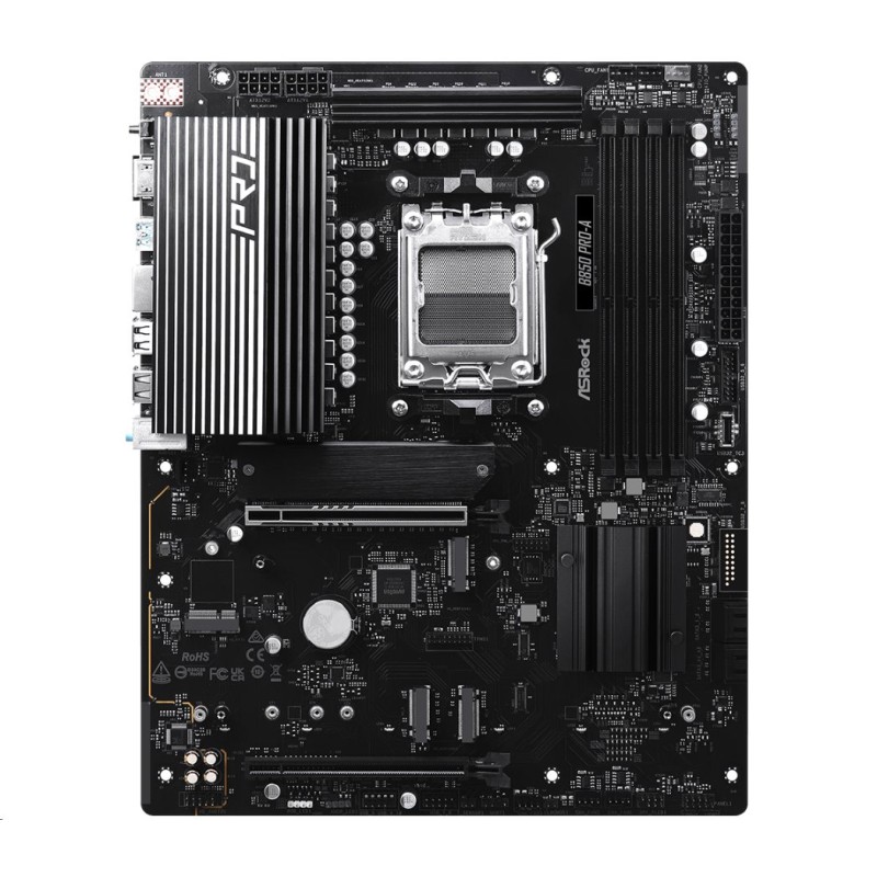 ASRock MB Sc AM5 B850 Pro-A, AMD B850, 4xDDR5, 1xUSB-C, HDMI, ATX
