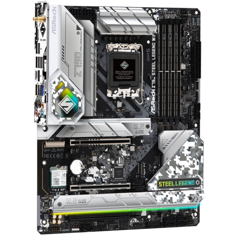 ASRock MB Sc LGA1700 Z790 STEEL LEGEND WIFI, Intel Z790, 4xDDR5, 1xDP, 1xHDMI, WI-FI