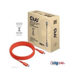 Club3D kabel USB-C, Oboustranný USB-IF Certifikovaný data kabel, Data 480Mb,PD 240W(48V/5A) EPR M/M 2m