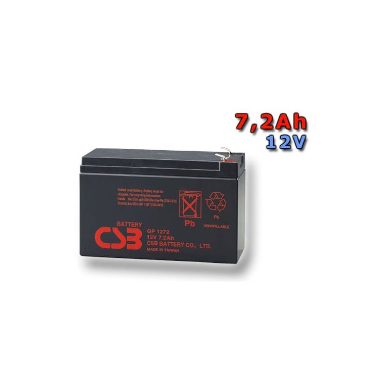 CSB 12V 7,2Ah olověný akumulátor F2 (GP1272F2)