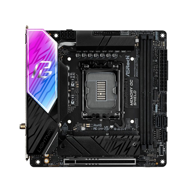 ASRock MB Sc LGA1851 B860I LIGHTNING WIFI, Intel B860, 2xDDR5, 1xThunderbolt, 1xHDMI, WiFi, Mini-ITX