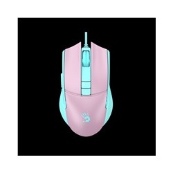 A4tech Bloody Myš L65 Max, podsvícená herní myš, 12000 DPI, USB, Růžová