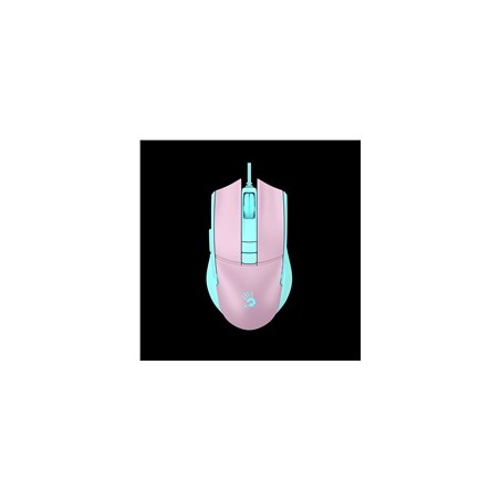 A4tech Bloody Myš L65 Max, podsvícená herní myš, 12000 DPI, USB, Růžová