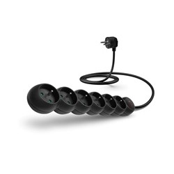 CONNECT IT prodlužovací kabel 230V, 6 zásuvek, 5m, s vypínačem, černá
