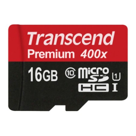 TRANSCEND MicroSDHC karta 16GB Premium, Class 10 UHS-I 300x, bez adaptéru