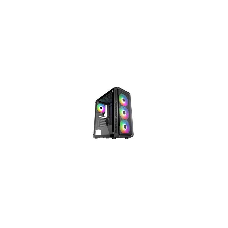 VeinX case HERMES MESH Mid Tower, ATX, 1xUSB 3.0, 2xUSB 2.0, 4x ARGB Fan, ARGB Controller, černá