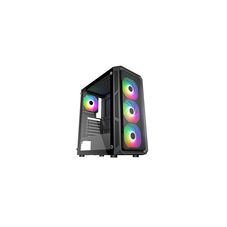 VeinX case HERMES MESH Mid Tower, ATX, 1xUSB 3.0, 2xUSB 2.0, 4x ARGB Fan, ARGB Controller, černá