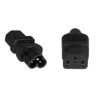 Adaptér IEC C13 na IEC C6 "trojlístek" napětí 230V, 2.5A