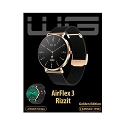 WG - Chytré hodinky WG AirFlex3 Rizz It, dámské, 2x řemínek, zlatá