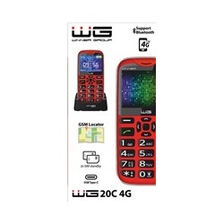 WG - Mobilní telefon WG20C, 4G, tlačítkový, červená