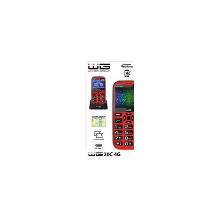 WG - Mobilní telefon WG20C, 4G, tlačítkový, červená