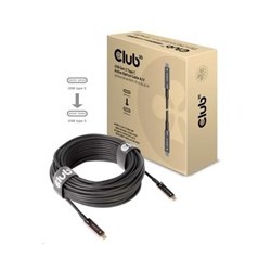 Club3D Kabel USB 3.2 typ C Gen2, aktivní, (M/M), 20m, optický, aktivní, unidirectional, A/V