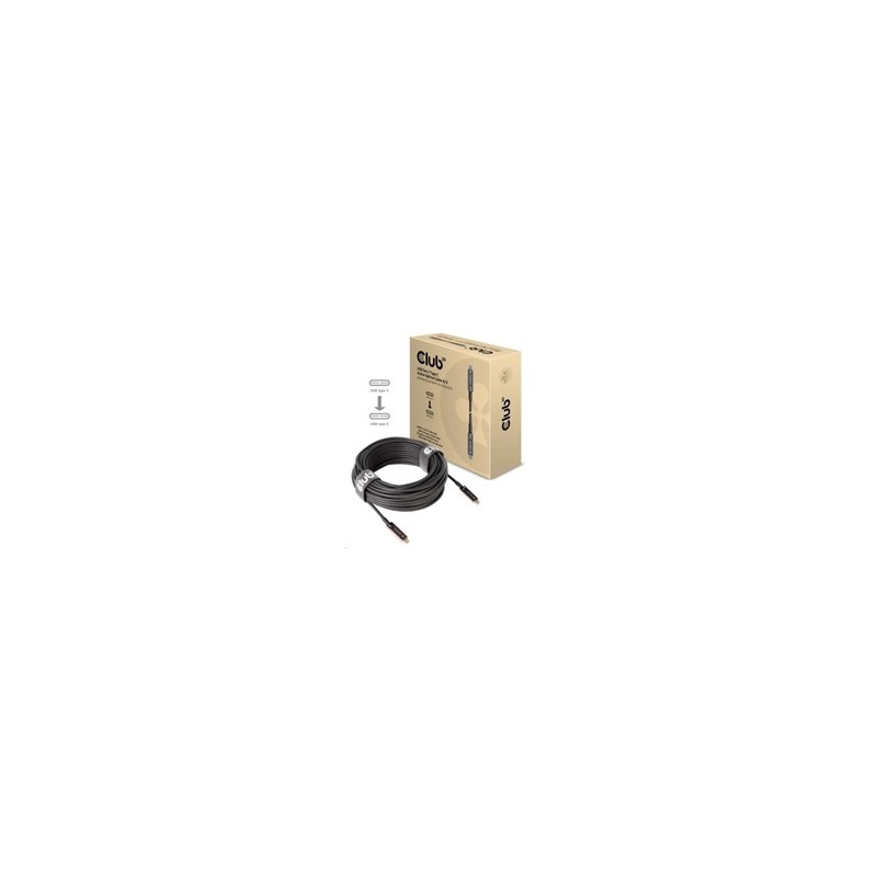 Club3D Kabel USB 3.2 typ C Gen2, aktivní, (M/M), 20m, optický, aktivní, unidirectional, A/V
