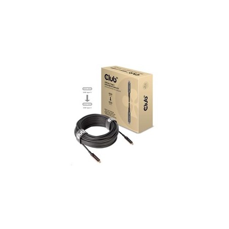 Club3D Kabel USB 3.2 typ C Gen2, aktivní, (M/M), 20m, optický, aktivní, unidirectional, A/V