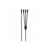 WG - Datový kabel 3v1 Type-C na Type-C na Lightning na Micro USB, 1,5 metrů, 5A, 100W, černá