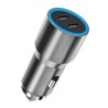 WG - Nabíječka do auta 2x USB 60W, 2x USB-C PD 30W, stříbrná