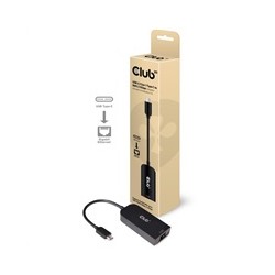 Club3D Adaptér USB 3.2 Gen 1 Typ C na RJ45 2.5Gbps, 24cm