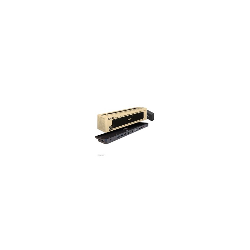 Club3D Dokovací stanice USB-C, Triple Display DP 1.4 Alt mode Smart PD3.0 Charging Dock with 100 Watt PS