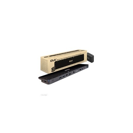 Club3D Dokovací stanice USB-C, Triple Display DP 1.4 Alt mode Smart PD3.0 Charging Dock with 100 Watt PS