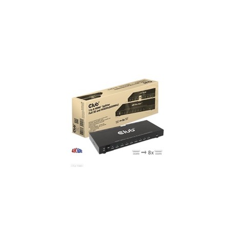 Club3D Video splitter 1:8 HDMI 2.0 4K60Hz UHD (600Mhz), 8 portů