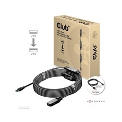 Club3D Kabel USB 3.2 Gen1 Active Repeater Cable M/F 28AWG, 15m