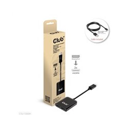 Club3D hub MST (Multi Stream Transport) DisplayPort 1.4 na 2xHDMI Dual Monitor 4K60Hz (M/F)