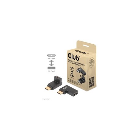 Club3D set adapterů USB-C Gen2 angled adapter set of 2, 4K120Hz, 240W, (M/F)