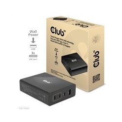 Club3D cestovní nabíječka 132W GAN technologie, 4xUSB-A a USB-C, PD 3.0 Support