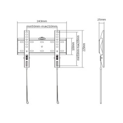 GEMBIRD Držák TV WM-42F-01, 23"-42" (30kg), pevný