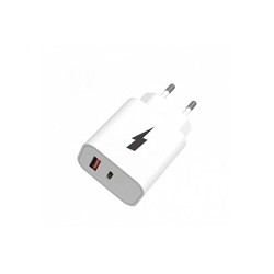 WG - Síťová nabíječka 2x USB, 1x USB-C PD 20W + 1x USB-A QC 3.0 18W, bílá
