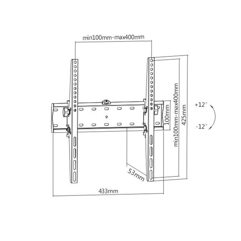 GEMBIRD Držák TV WM-55T-02, 32"-55" (40kg), náklopný