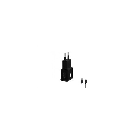 WG - Síťová nabíječka 1x USB-A, Quick Charge 3.0, 5V-9V-12V + kabel USB-A na Micro USB, black