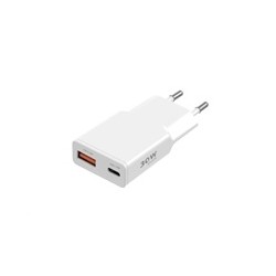 WG - Síťová nabíječka GaN 2x USB, 1x USB-C 30W + 1x USB-A 18W, white, Ultra Slim