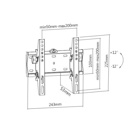 GEMBIRD Držák TV WM-42T-02, 23"-42" (30kg), náklopný