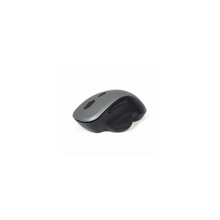GEMBIRD myš MUSW-6B-02, černo-stříbrná, bezdrátová, USB nano receiver