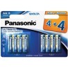 PANASONIC Alkalické baterie Evolta Platinum LR6EGE/8BW 4+4F AA 1,5V (Blistr 8ks)