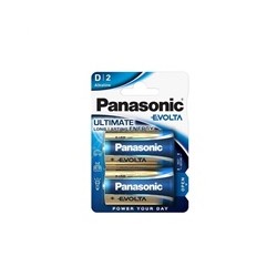 PANASONIC Alkalické baterie EVOLTA Platinum LR20EGE/2BP D 1,5V (Blistr 2ks)