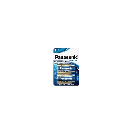 PANASONIC Alkalické baterie EVOLTA Platinum LR20EGE/2BP D 1,5V (Blistr 2ks)