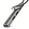 AXAGON HUE-STC, 4x USB ALU STRIP hub, 1x USB-A 5Gbps, 2x USB-A & 1x USB-C 480Mbps, kabel USB-C 12cm