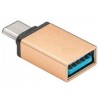 PREMIUMCORD Adaptér USB 3.1 C/male - USB 3.0 A/female, zlatý, OTG