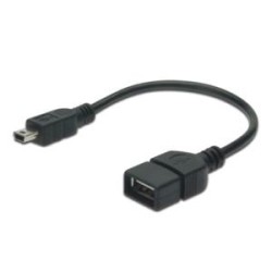 PREMIUMCORD USB redukce kabel USB A/female - Mini 5pin USB/male 20cm OTG
