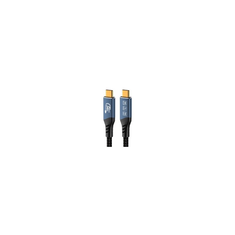 PREMIUMCORD Kabel USB4™ Version2.0 80Gbps 16K@60Hz 240W Thunderbolt 3 a 4 kabel 1,5m