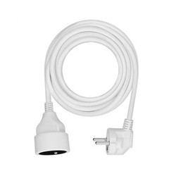 Solight prodlužovací přívod - spojka, 1 zásuvka, 5m, 3 x 1mm2, bílá