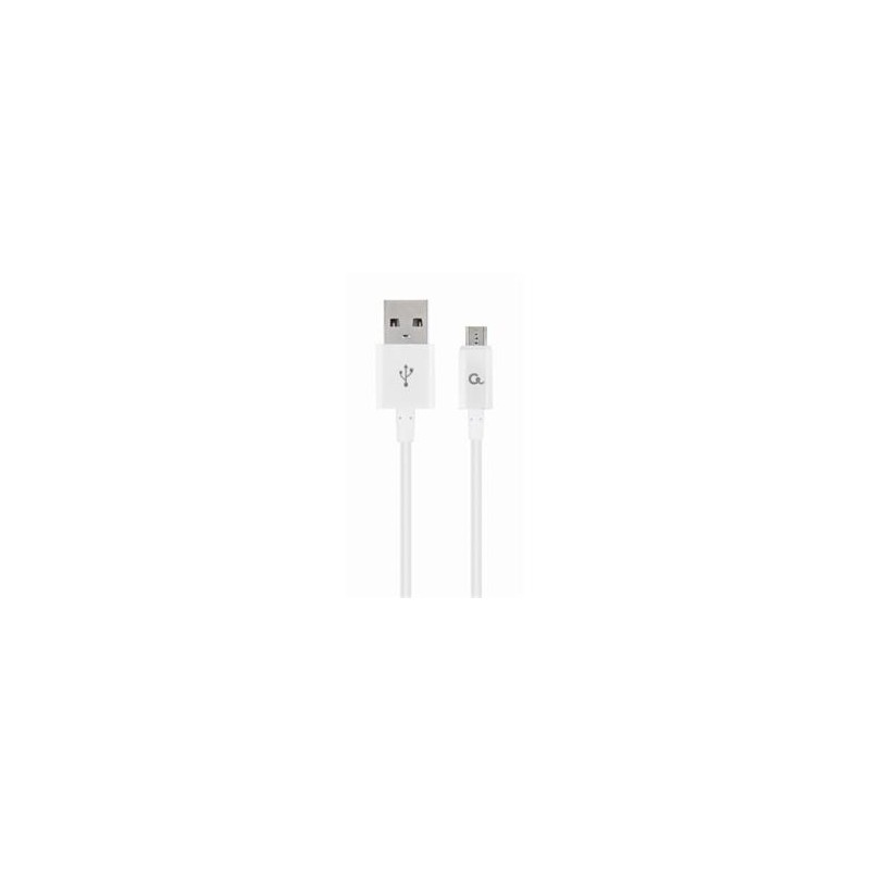 GEMBIRD Kabel MicroUSB - USB, 1m, bílá