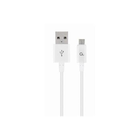 GEMBIRD Kabel MicroUSB - USB, 1m, bílá