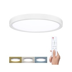 Solight LED osvětlení s dálkovým ovladačem Estela White, 36W, 2700lm, 30cm, změna chromatičnosti, stmívatelné