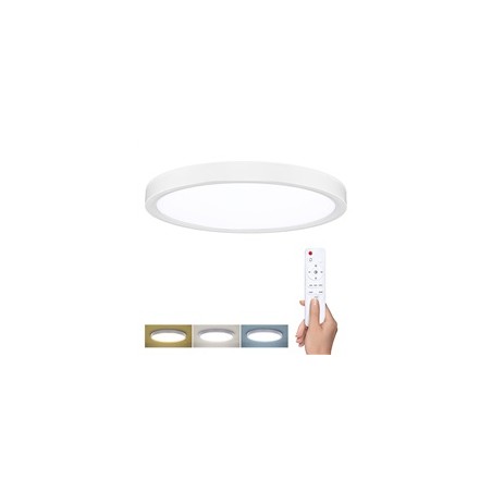 Solight LED osvětlení s dálkovým ovladačem Estela White, 36W, 2700lm, 30cm, změna chromatičnosti, stmívatelné